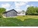 Backyard view, showcasing a shed and neighboring property at 1215 N Gladstone Ave, Indianapolis, IN 46201