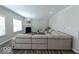 Living room with sectional sofa and corner fireplace at 10257 Meadow Path Ln, Indianapolis, IN 46239