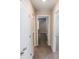 Hallway with neutral walls and carpeted floors at 10257 Meadow Path Ln, Indianapolis, IN 46239