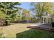 Large backyard with deck and trampoline at 8418 Mesic Ct, Indianapolis, IN 46278