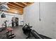 Basement home gym with various exercise equipment at 8418 Mesic Ct, Indianapolis, IN 46278