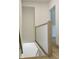 Modern staircase with white risers and light brown treads at 3131 Boulevard Pl, Indianapolis, IN 46208