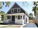 House exterior boasts gray siding, white trim, and a welcoming porch at 3131 Boulevard Pl, Indianapolis, IN 46208