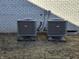Two new Bryant HVAC units installed outside at 525 Schmitt Rd, Indianapolis, IN 46239