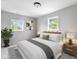 Bright bedroom with a comfortable bed and plenty of natural light at 1472 N Grant Ave, Indianapolis, IN 46201