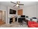 Home office with large desk, multiple monitors, and printer at 750 Keck Way, Westfield, IN 46074