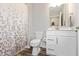 Bathroom with shower, toilet, and white vanity at 750 Keck Way, Westfield, IN 46074