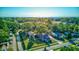 Aerial view of a house and surrounding neighborhood, showcasing the property's location and landscape at 1131 S East St, Lebanon, IN 46052