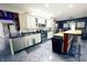 Basement kitchen with stainless steel appliances and an island at 4270 Victoria Ln, Avon, IN 46123