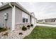 Modern home exterior with gray siding and landscaping at 1431 Coen Ct, Columbus, IN 47201
