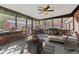 Spacious screened porch overlooking the backyard at 4525 S Deck Rd, Gosport, IN 47433