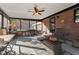 Enjoyable screened porch with grill and patio set at 4525 S Deck Rd, Gosport, IN 47433