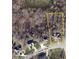 Aerial view showing a house on a large lot with mature trees and a secluded setting at 466 Sycamore Ridge Ct, Avon, IN 46123