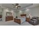 Main bedroom with dresser, large bed and recliner at 5391 Neff Ln, Mooresville, IN 46158