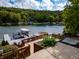 Spacious deck overlooking the lake with access to dock at 4161 S Summit Ln, Columbus, IN 47201