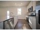 Modern kitchen with stainless steel appliances and white cabinetry at 1543 Hanover St, Danville, IN 46122