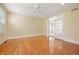 Sunlit home office with hardwood floors and French doors at 4176 N 625 W, Bargersville, IN 46106