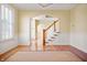 Bright dining room with hardwood floors, wainscoting, and view of staircase at 4176 N 625 W, Bargersville, IN 46106