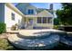 Large patio with circular steps leading to the house and hot tub at 4176 N 625 W, Bargersville, IN 46106