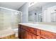 Clean bathroom, featuring a tub and vanity at 6840 Minnow Dr, Indianapolis, IN 46237