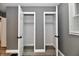 Spacious bedroom with two large walk-in closets at 2035 N Tibbs Ave, Indianapolis, IN 46222