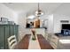 Bright dining room with wood table and four chairs at 6517 Emerald Hill Ct # Apt 312, Indianapolis, IN 46237