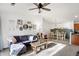 Open concept living room features a dining area and kitchen at 6517 Emerald Hill Ct # Apt 312, Indianapolis, IN 46237