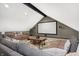 Spacious home theater with comfortable seating and large projection screen at 6129 Crittenden Ave, Indianapolis, IN 46220