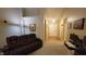 Inviting entryway with hardwood floors and open view at 5347 Waterton Lakes Dr, Indianapolis, IN 46237