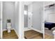 Clean bathroom with a toilet and a large walk-in shower at 515 Orange St, Indianapolis, IN 46203
