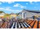 Relax on this spacious rooftop deck, complete with a seating area and city views at 515 Orange St, Indianapolis, IN 46203
