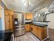 Kitchen with stainless steel appliances and an island at 4839 Alameda Rd, Indianapolis, IN 46228