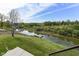 Backyard with private dock and access to the waterway at 10881 Harbor Bay Dr, Fishers, IN 46040