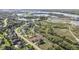 Aerial view of waterfront community with many homes at 10881 Harbor Bay Dr, Fishers, IN 46040