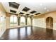Spacious living room with hardwood floors, recessed lighting and high ceilings at 10881 Harbor Bay Dr, Fishers, IN 46040