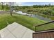 Backyard with private dock and access to the waterway at 10881 Harbor Bay Dr, Fishers, IN 46040