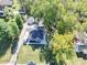 Aerial view showing a charming house with a spacious lot and mature trees at 1521 Indiana Ave, Columbus, IN 47201