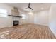 Bright living room featuring hardwood floors and a fireplace at 1521 Indiana Ave, Columbus, IN 47201