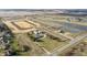 Aerial view of new homes and community amenities at 1114 Fleming Dr, Greenfield, IN 46140