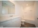 Clean bathroom with white vanity and bathtub at 1114 Fleming Dr, Greenfield, IN 46140