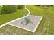Aerial view of a playground with playset and swings at 1114 Fleming Dr, Greenfield, IN 46140