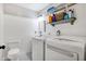 Convenient laundry room with washer, dryer, and storage at 3005 Olive Branch Rd, Greenwood, IN 46143