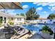 Relaxing backyard oasis featuring a sparkling pool and comfortable seating at 3005 Olive Branch Rd, Greenwood, IN 46143