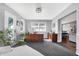 Spacious home office with hardwood floors and views to the backyard at 3005 Olive Branch Rd, Greenwood, IN 46143
