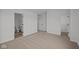 Well-lit bedroom with carpet flooring, closet and bathroom access at 4231 Barrel Ln, Westfield, IN 46062