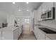 Modern kitchen with stainless steel appliances and light-colored cabinetry at 4231 Barrel Ln, Westfield, IN 46062