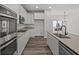 Modern kitchen with stainless steel appliances and light-colored cabinetry at 4231 Barrel Ln, Westfield, IN 46062