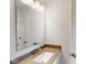 Bathroom with a vanity and a large mirror at 4211 Barrel Ln, Westfield, IN 46062