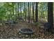 Serene backyard with fire pit and seating at 6470 Around The Hills Rd, Indianapolis, IN 46226