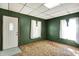 Living room with green paneling, carpet, and two windows at 9490 N 700 E, Indianapolis, IN 46259